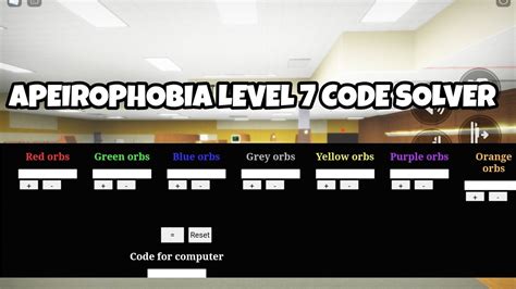 Code for apeirophobia level 7 - Redeeming Apeirophobia codes is super easy, just follow these simple steps: Boot up Apeirophobia in Roblox. Press the codes option at the bottom of the menu. Put one of our codes into the box. Hit redeem. Enjoy your free stuff! It really is that easy to use Apeirophobia codes. For more free stuff, check out our Project Slayers codes and Roblox ...